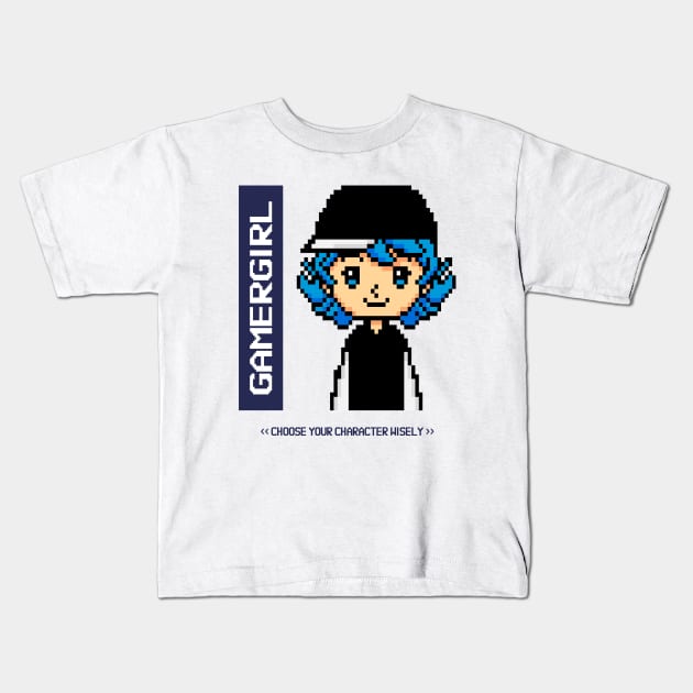 Gamer girl 8-bit Kids T-Shirt by Rdxart